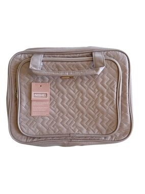 Nishel Quilted Beige Travel Tote Bag